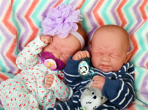 Lovely Innocent Twins Preemie La Newborn Reborn Preemie Doll Lifelike Washable - Reborn Dolls