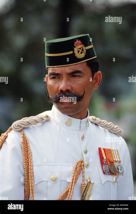 Soldiers uniform uniforms military man malaysia curved moustache medals ...