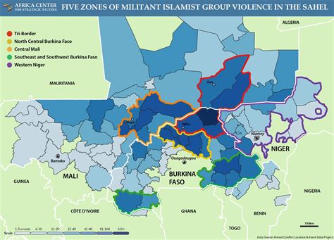 Five Zones of Militant Islamist Violence in the Sahel