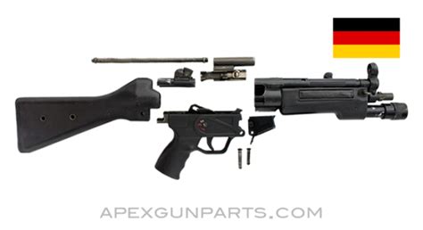 H&K MP5 Parts Kit, 8.5" BBL, 3 Position Lower (S, E, F), Polymer Fixed ...