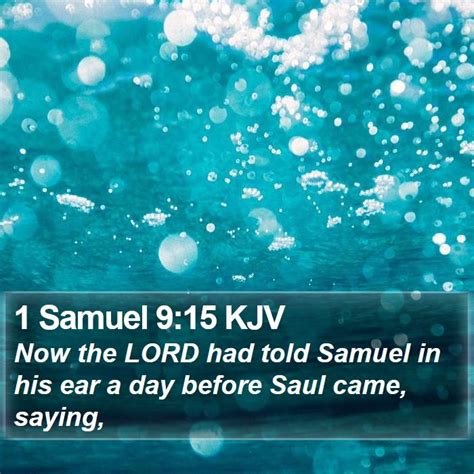 1 Samuel 9:15 KJV Bible Verse Images