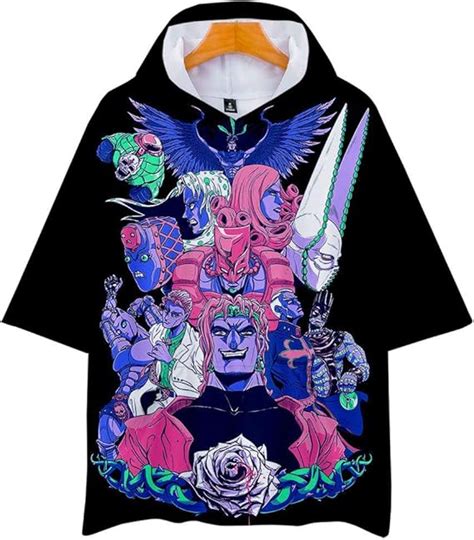 JoJo's Bizarre Adventure Anime Men's Short Sleeve T-Shirt 3D Print Funny Tee Tops Sports Hoodie ...