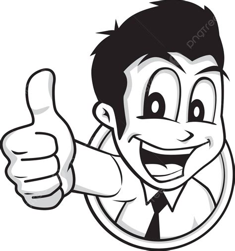 Cartoon Guy Thumbs Up Man Face Thumb Vector, Man, Face, Thumb PNG and Vector with Transparent ...