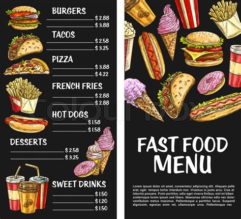 Fast Food Menu Design Templates
