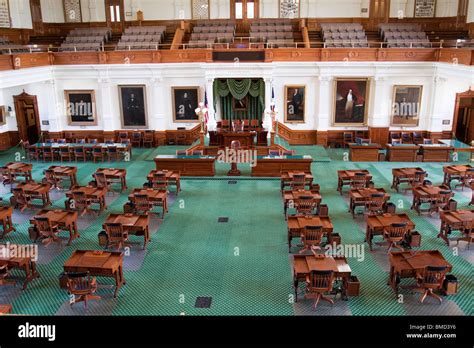 Inside the senate chambers in the Texas state capitol building or ...