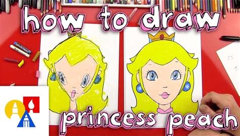 How To Draw Princess Peach Head | Art For Kids Hub