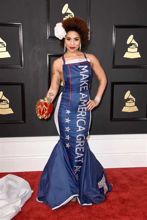 Joy Villa Wore a Pro-Trump Dress on the 2017 Grammys Red Carpet | Glamour