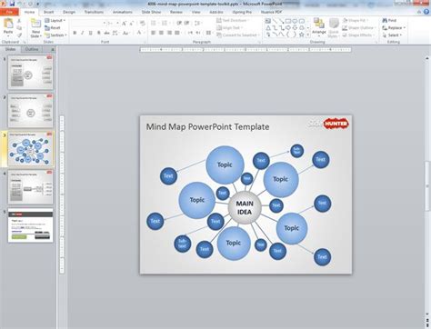 Free Mind Map PowerPoint Template Toolkit for Presentations