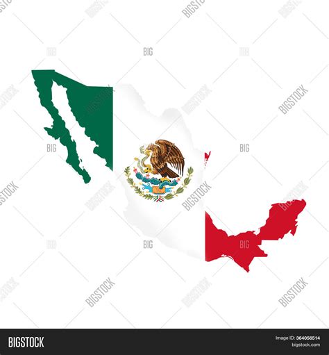 Mexico Flag Map. Image & Photo (Free Trial) | Bigstock