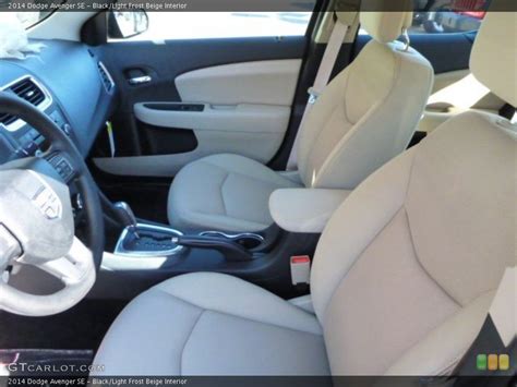 Black/Light Frost Beige Interior Front Seat for the 2014 Dodge Avenger SE #85476953 | GTCarLot.com