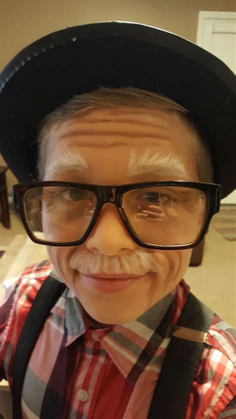 100th Day of School. Old Man Makeup | Old man makeup, Old man costume, Kids old man costume