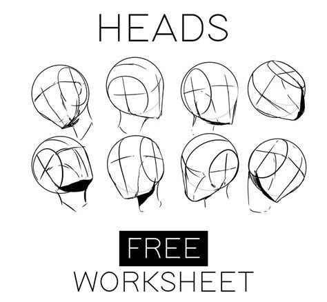 How to Draw the Head from Any Angle: Worksheets (PDF Printable)