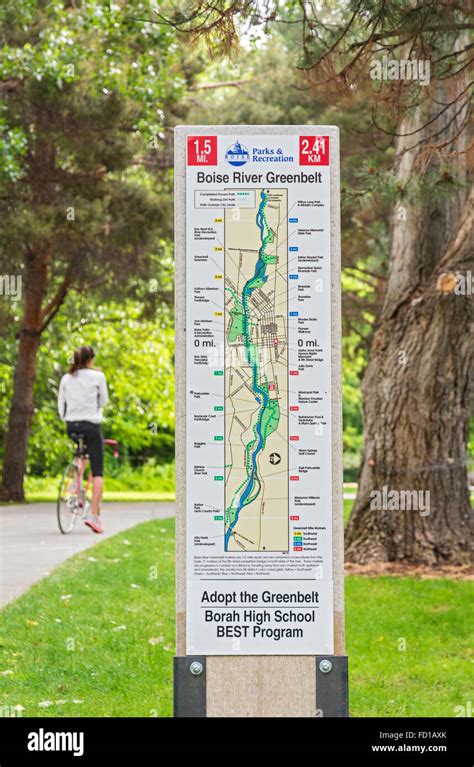 Boise river greenbelt sign hi-res stock photography and images - Alamy