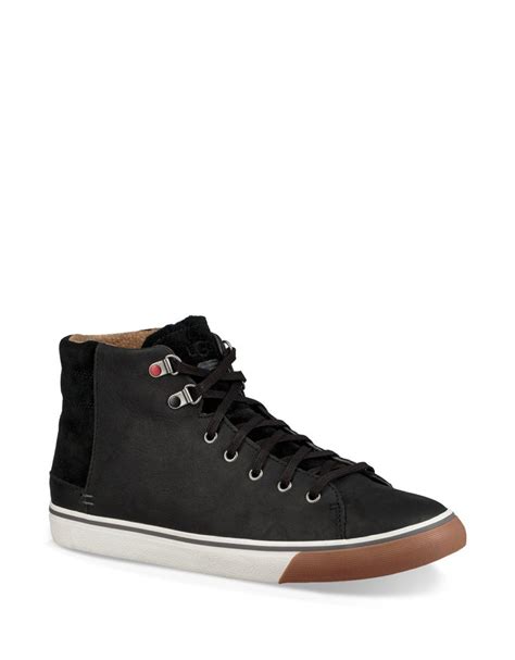 UGG Casual Leather Sneakers in Black for Men - Lyst