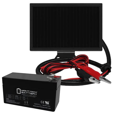 12 VOLT 1.3 AH SLA BATTERY WITH 12V SOLAR PANEL CHARGER - Walmart.com