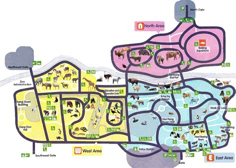 The map of Beijing Zoo in Beijing, China