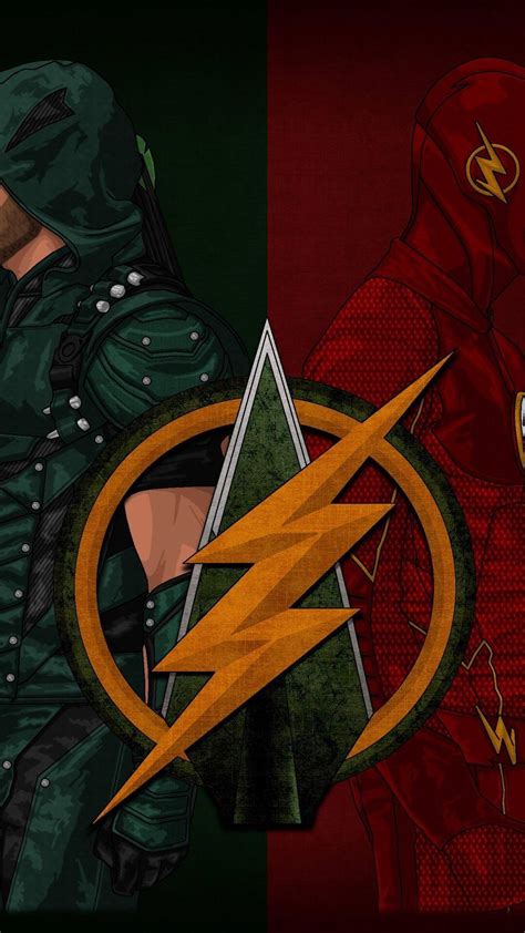 Download Green Arrow Vs The Flash Iphone Wallpaper | Wallpapers.com