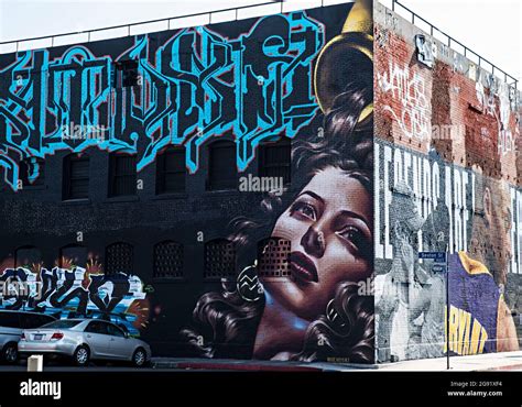 Murals and street art from the Arts District in Los Angeles California Stock Photo - Alamy