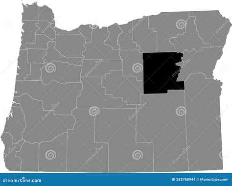 Location Map of the Grant County of Oregon, USA Stock Vector - Illustration of flag, icon: 233768944