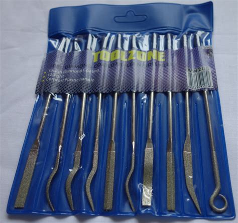 10pc DIAMOND COATED RIFFLER NEEDLE FILES | FUM Tools