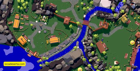 Top-Down View of the Map. : r/lowpoly