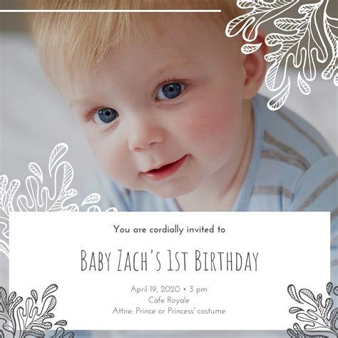 Free, printable, customizable 1st birthday invitation templates | Canva