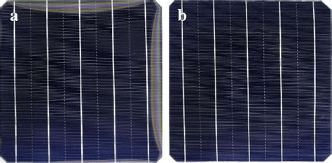 TOPCon solar cell sample (a) with wrap-around of poly-Si (b ...