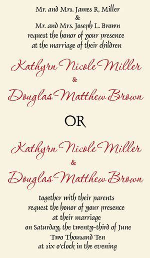 engagement announcement wording for divorced parents | Wedding invitation wording, Proper ...