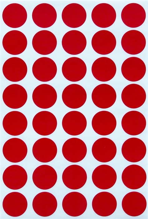 Red Dot Sticker Colored Labels Round Stickers 19mm - 1000 Pack by Royal ...