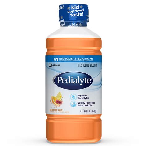 Pedialyte Electrolyte Solution is an advanced hydration rehydration drink specially formulated ...