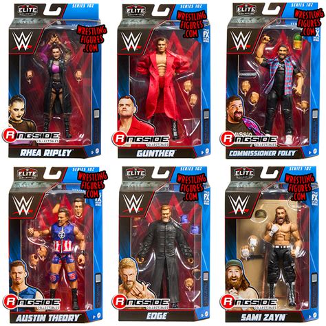 WWE Elite 102 - Complete Set of 6 WWE Toy Wrestling Action Figures by Mattel! This set includes ...