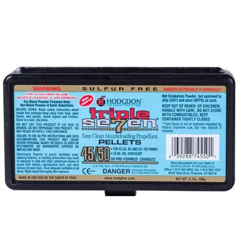 Hodgdon Triple 7 .45Cal Muzzleloading Propellant Pellets 50gr ...