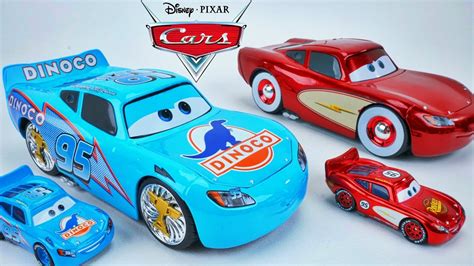 Disney Pixar Cars 1:24 Dinoco Lightning McQueen Die-cast Car With Tire Rack Play Vehicles ...