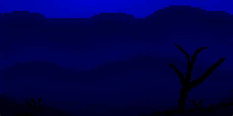 Mountain in blue scale pixel art