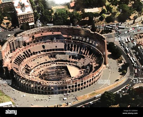 Aerial view of colosseum in Rome Stock Photo - Alamy