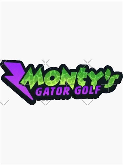 "Monty's Gator Golf" Sticker for Sale by miraculouslolli | Redbubble