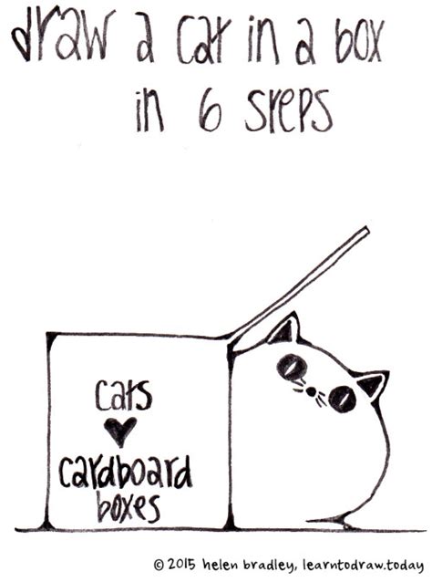 Draw a Cat in a Box in 6 Steps : Learn To Draw