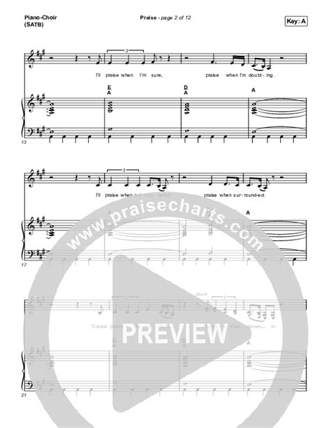 Praise Sheet Music PDF (Elevation Worship / Chris Brown / Brandon Lake ...