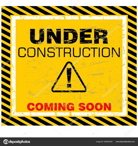 Coming Soon Construction Sign Stock Vector by ©mochdiharjadichalil 430553240