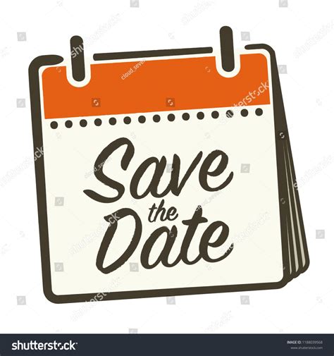 Save Date Calendar Vector Illustration Stock Vector (Royalty Free) 1188039568 | Shutterstock