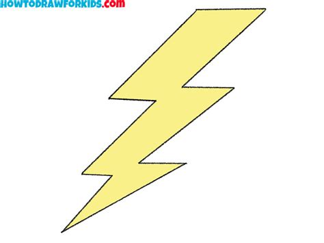 How To Draw A Lightning Bolt - Easy Drawing Tutorial For Kids