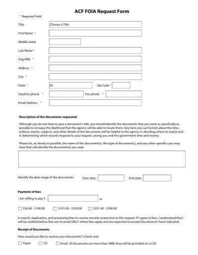 Printable Doj Foia Request Form - Printable Forms Free Online