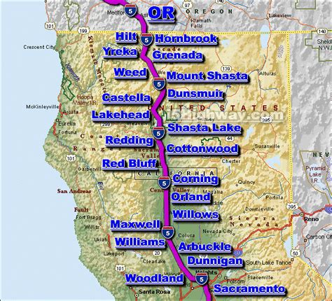 Highway 5 California Map – Map Vector