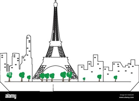 Isolated Paris cityscape Stock Vector Image & Art - Alamy