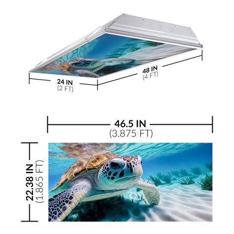 Tropical Fish & Sea Life Fluorescent Light Cover Panels