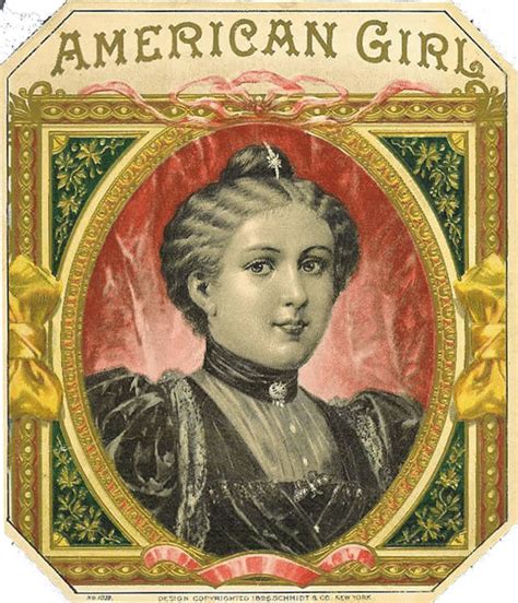 Cerebro | AMERICAN GIRL | Original Antique Label Art