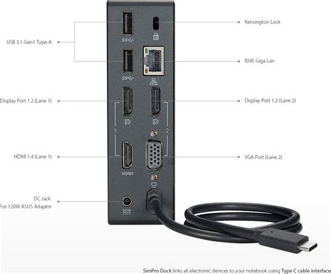 ASUS USB-C SimPro Dual Screen Docking Station | Computer Alliance