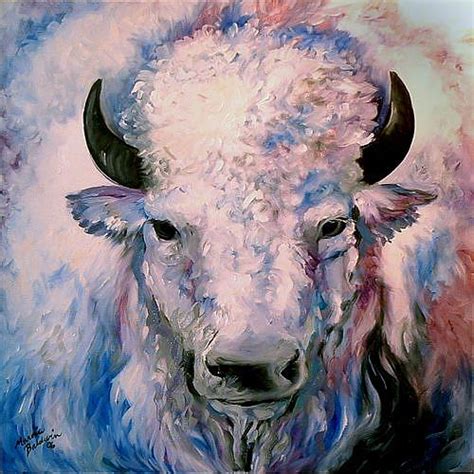 WHITE BUFFALO - by Marcia Baldwin from COMMISSIONED PAINTINGS