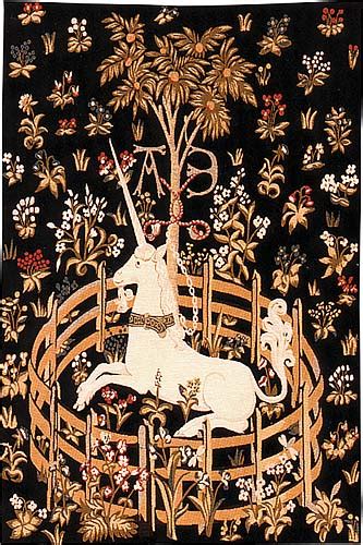 The Unicorn in Captivity - Hunt of the Unicorn - French medieval tapestries