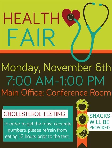 Company Health Fair Flyer, Graphic Design: Design Food, Web Design, Logo Design, Flyer Design ...